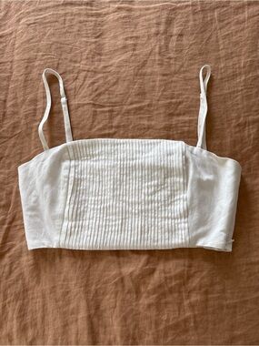 Rhythm. White Ribbed Bustier Camisole